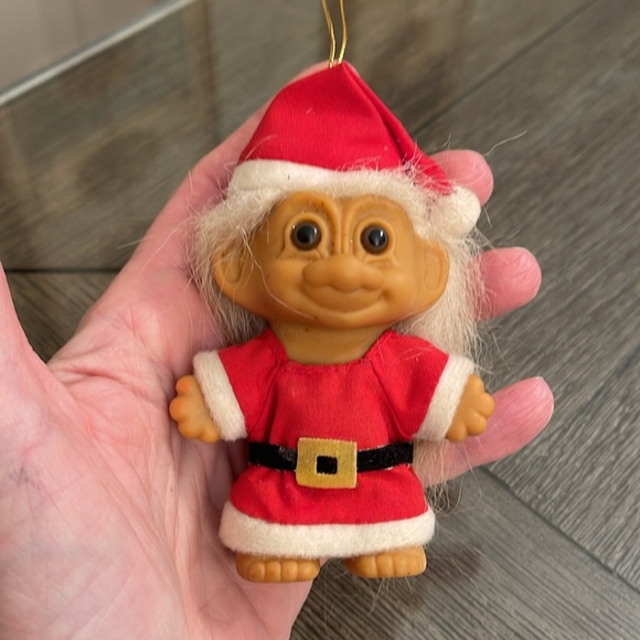 Vintage Russ Christmas Santa Troll Doll in Santa Suit Santa Claus 5" Ornament - Picture 11 of 14